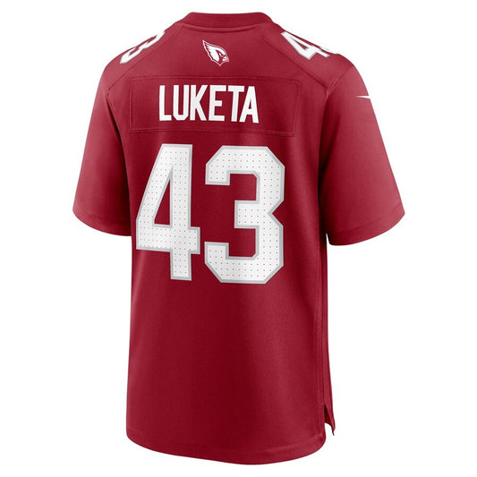 A.Cardinals #43 Jesse Luketa Cardinal Vapor F.U.S.E. Limited Jersey Stitched American Football Jerseys