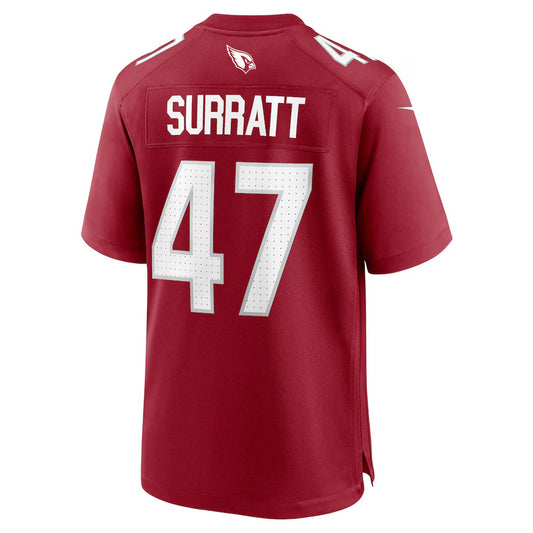 A.Cardinals #47 Sage Surratt Cardinal Vapor F.U.S.E. Limited Jersey Stitched American Football Jerseys