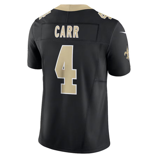 NO.Saints #4 Derek Carr Black Vapor F.U.S.E. Limited Jersey Stitched American Football Jersey