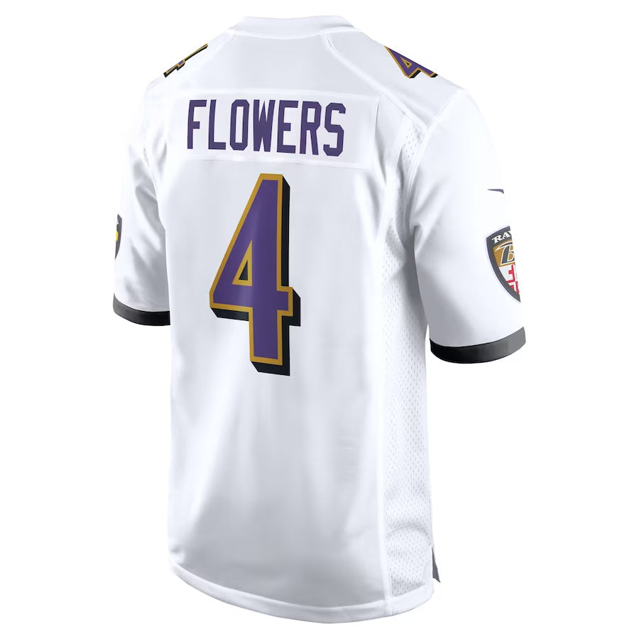 B.Ravens #4 Zay Flowers White Vapor F.U.S.E. Limited Jersey Stitched American Football Jerseys