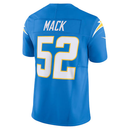 LA.Chargers #52 Khalil Mack Powder Blue Vapor F.U.S.E. Limited Jersey Stitched American Football Jerseys