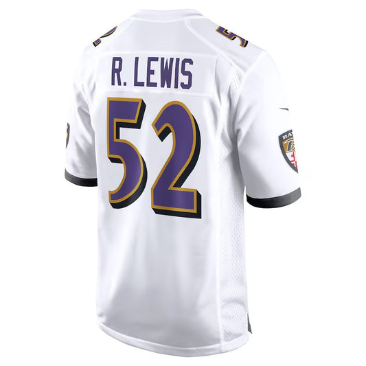B.Ravens #52 Ray Lewis White Vapor F.U.S.E. Limited Jersey Stitched American Football Jerseys
