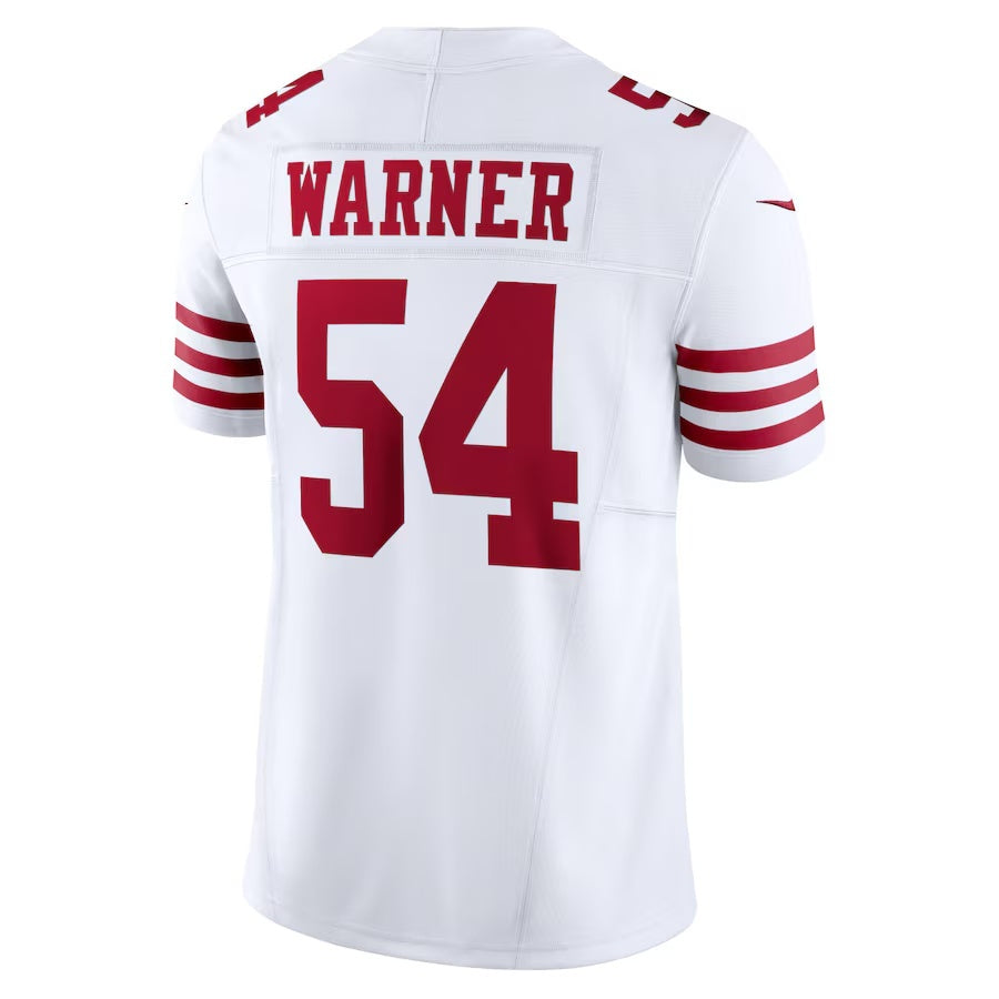 SF.49ers #54 Fred Warner White Vapor F.U.S.E. Limited Jersey Stitched American Football Jersey