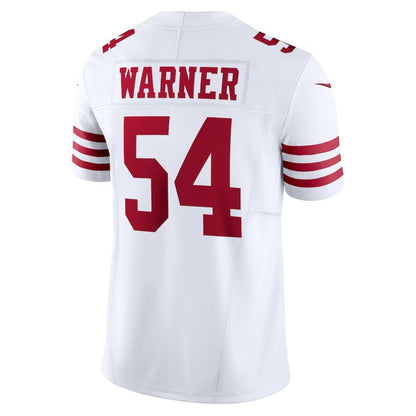 SF.49ers #54 Fred Warner White Vapor F.U.S.E. Limited Jersey Stitched American Football Jersey