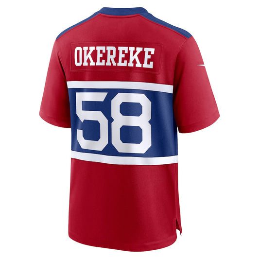 NY.Giants #58 Bobby Okereke Century Red Vapor F.U.S.E. Limited Jersey Stitched American Football Jerseys