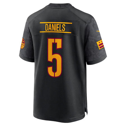 W.Commanders #5 Jayden Daniels Black Vapor F.U.S.E. Limited Jersey Stitched American Football Jerseys