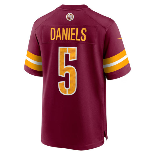 W.Commanders #5 Jayden Daniels Burgundy Vapor F.U.S.E. Limited Jersey Stitched American Football Jerseys