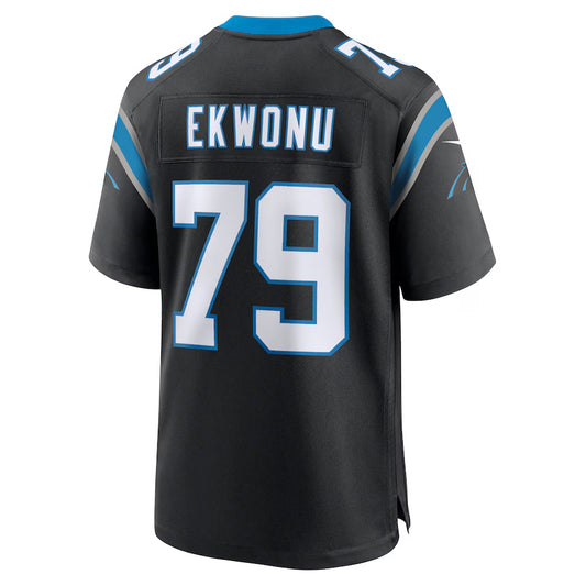 C.Panthers #79 Ikem Ekwonu Black Vapor F.U.S.E. Limited Jersey Stitched American Football Jerseys