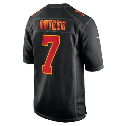 KC.Chiefs #7 Harrison Butker Carbon Black Vapor F.U.S.E. Limited Jersey Stitched American Football Jerseys