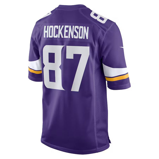 MN.Vikings #87 T.J. Hockenson Purple Vapor F.U.S.E. Limited Jersey Stitched American Football Jerseys