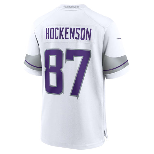 MN.Vikings #87 T.J. Hockenson White Vapor F.U.S.E. Limited Jersey Stitched American Football Jerseys