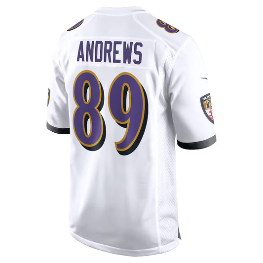 B.Ravens #89 Mark Andrews White Vapor F.U.S.E. Limited Jersey Stitched American Football Jerseys