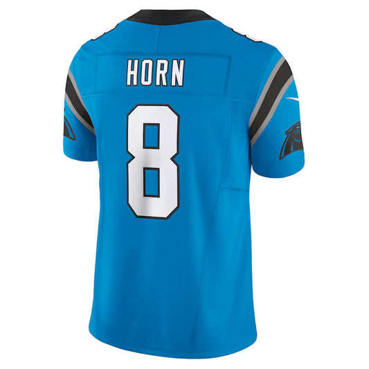 C.Panthers #8 Jaycee Horn Blue Vapor F.U.S.E. Limited Jersey Stitched American Football Jerseys
