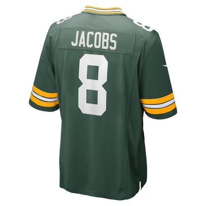 GB.Packers #8 Josh Jacobs Green Vapor F.U.S.E. Limited Jersey Stitched American Football Jerseys