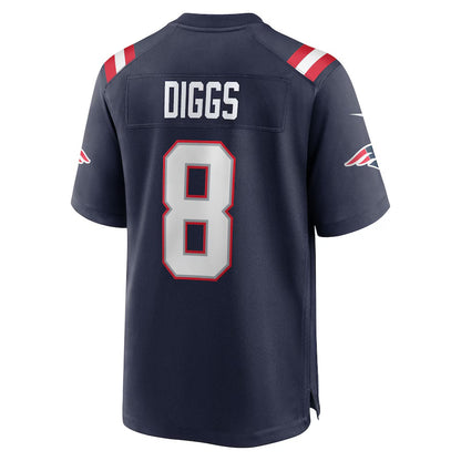 NE.Patriots #8 Stefon Diggs Navy Vapor F.U.S.E. Limited Jersey Stitched American Football Jerseys