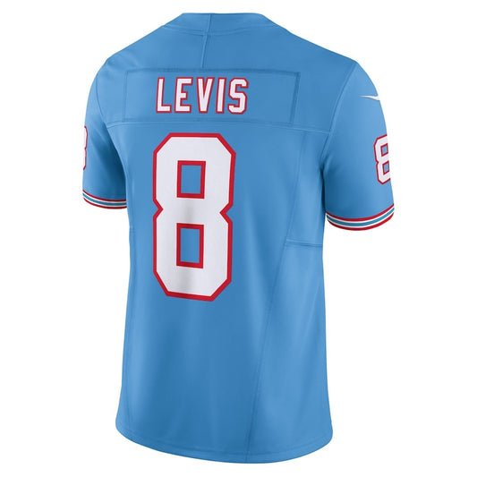 T.Titans #8 Will Levis Light Blue Vapor F.U.S.E. Limited Jersey Stitched American Football Jerseys