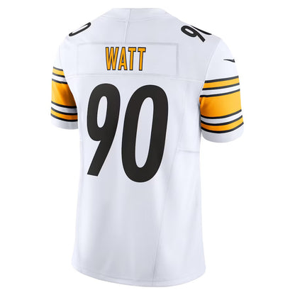 P.Steelers #90 T.J. Watt White Vapor F.U.S.E. Limited Jersey Stitched American Football Jerseys
