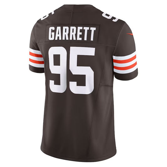 C.Browns #95 Myles Garrett  Brown Vapor F.U.S.E. Limited Jersey Stitched American Football Jerseys