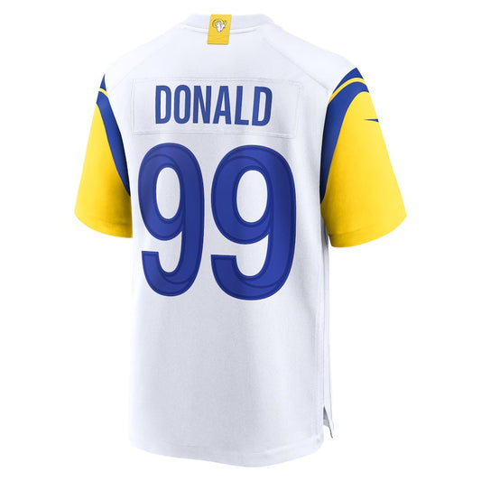 LA.Rams #99 Aaron Donald White Vapor F.U.S.E. Limited Jersey Stitched American Football Jersey