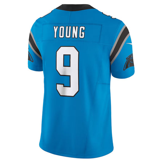 C.Panthers #9 Bryce Young Blue Vapor F.U.S.E. Limited Jersey Stitched American Football Jerseys
