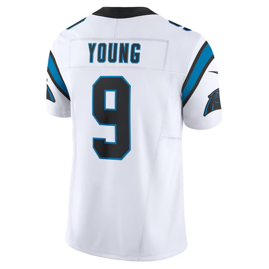 C.Panthers #9 Bryce Young White Vapor F.U.S.E. Limited Jersey Stitched American Football Jerseys