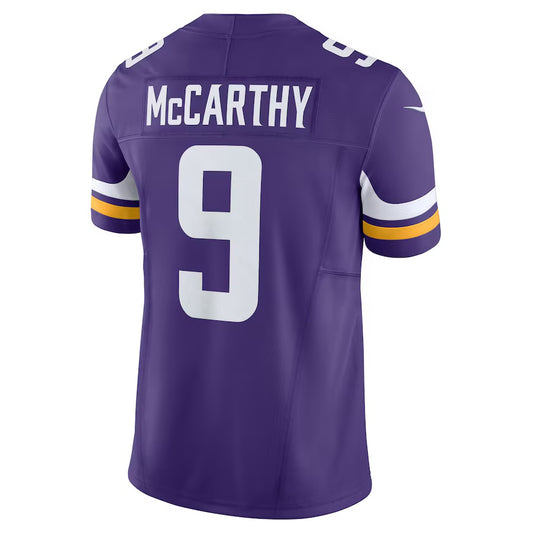 MN.Vikings #9 J.J. McCarthy Purple Vapor F.U.S.E. Limited Jersey Stitched American Football Jerseys