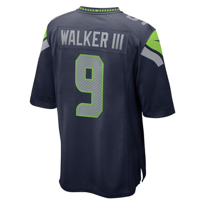 S.Seahawks #9 Kenneth Walker III College Navy Vapor F.U.S.E. Limited Jersey Stitched American Football Jerseys
