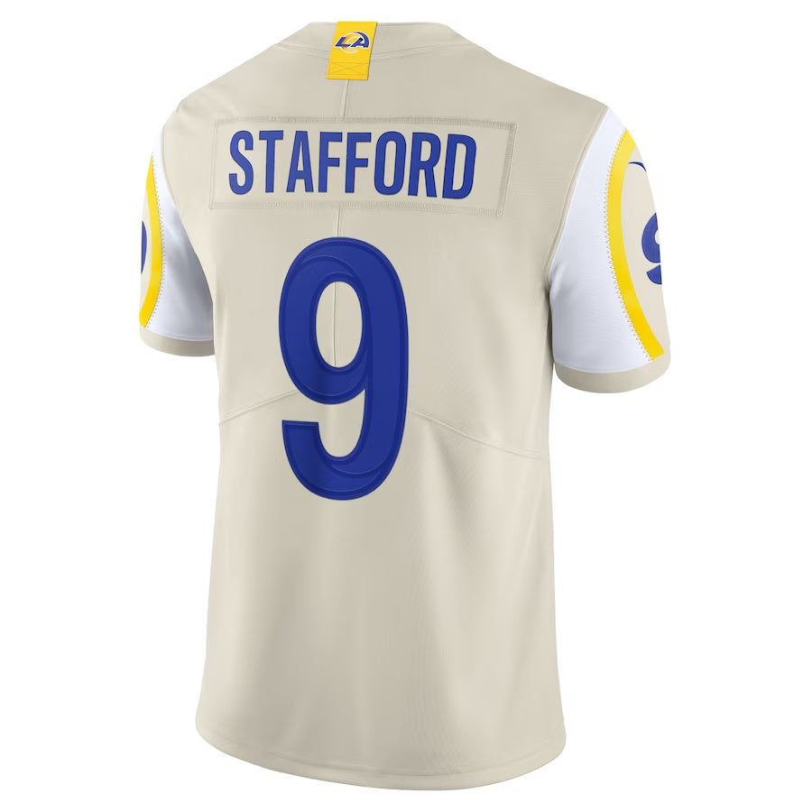 LA.Rams #9 Matthew Stafford Cream Vapor F.U.S.E. Limited Jersey Stitched American Football Jersey