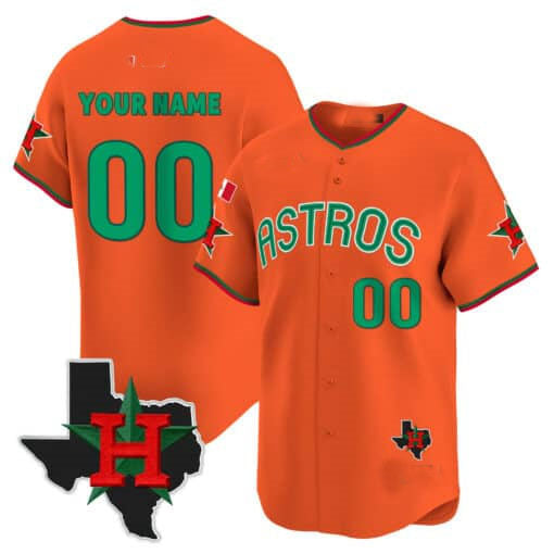 Custom Houston Astros Mexico Texas Patch Vapor Premier Limited V3 ¡§C All Stitched Baseball Jersey