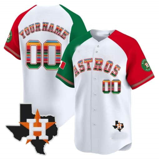 Custom Houston Astros Mexico Texas Patch Vapor Premier Limited White¡§C All Stitched Baseball Jersey