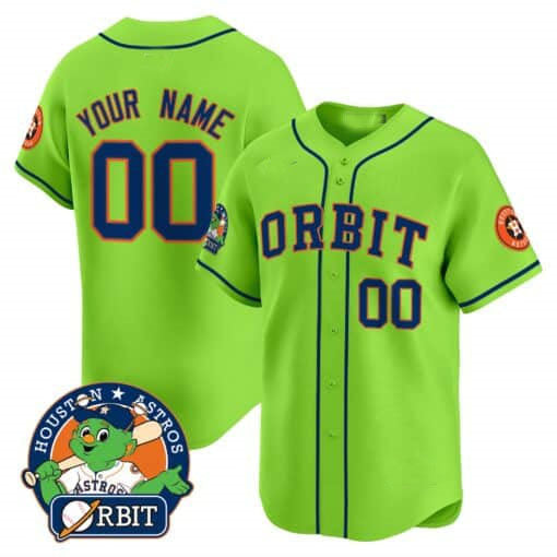 Custom Houston Astros Orbit Patch Vapor Premier Limited ¡§C All Stitched Baseball Jersey