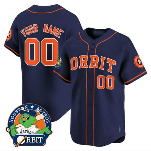 Custom Houston Astros Orbit Patch Vapor Premier Limited ¡§C All Stitched Baseball Jersey