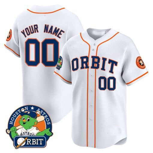 Custom Houston Astros Orbit Patch Vapor Premier Limited ¡§C All Stitched Baseball Jersey