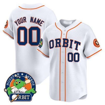 Custom Houston Astros Orbit Patch Vapor Premier Limited ¡§C All Stitched Baseball Jersey