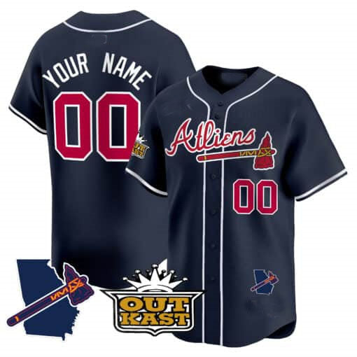 Custom Atlanta Braves Atliens Vapor Premier Limited V2 ¡§C All Stitched Baseball Jersey