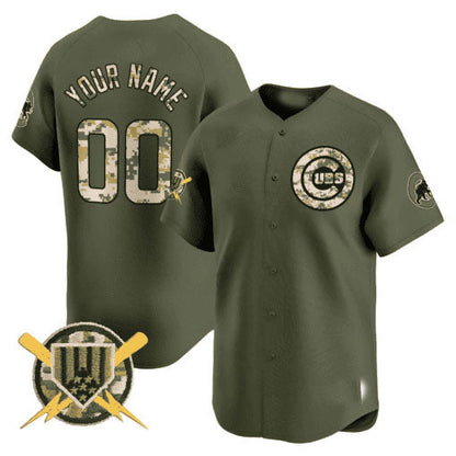 Custom Chicago Cubs Armed Forces Day Vapor Premier Limited¡§C All Stitched Baseball Jersey
