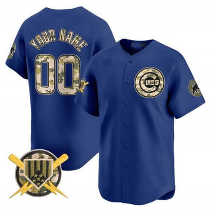 Custom Chicago Cubs Armed Forces Day Vapor Premier Limited¡§C All Stitched Baseball Jersey