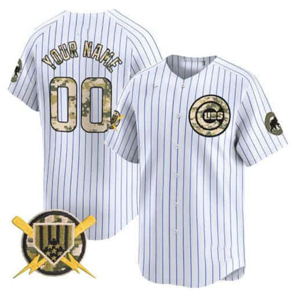 Custom Chicago Cubs Armed Forces Day Vapor Premier Limited¡§C All Stitched Baseball Jersey