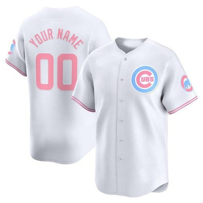 Custom Chicago Cubs Bubblegum Pink Vapor Premier Limited¡§C All Stitched Baseball Jersey