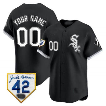 Custom Chicago White Sox 2024 Jackie Robinson Patch Vapor Premier Limited¡§C All Stitched Baseball Jersey
