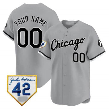 Custom Chicago White Sox 2024 Jackie Robinson Patch Vapor Premier Limited¡§C All Stitched Baseball Jersey