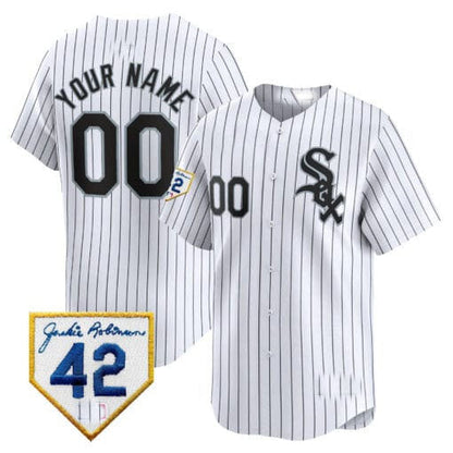 Custom Chicago White Sox 2024 Jackie Robinson Patch Vapor Premier Limited¡§C All Stitched Baseball Jersey