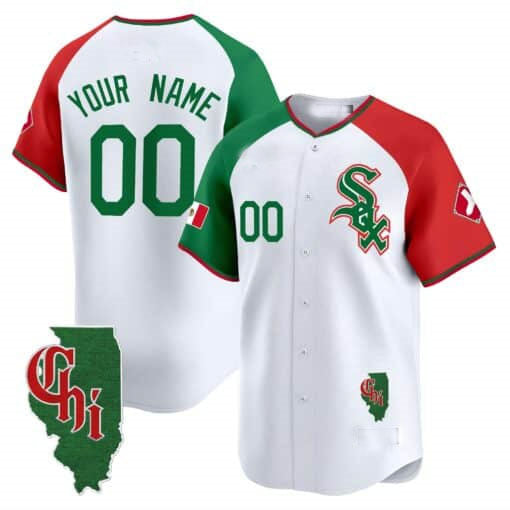 Custom Chicago White Sox Mexico Vapor Premier Limited ¡§C Illinois Patch ¡§C All Stitched Baseball Jersey