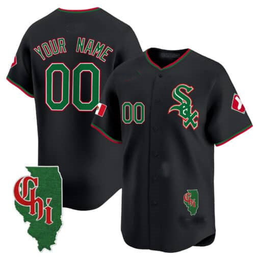 Custom Chicago White Sox Mexico Vapor Premier Limited ¡§C Illinois Patch ¡§C All Stitched Baseball Jersey