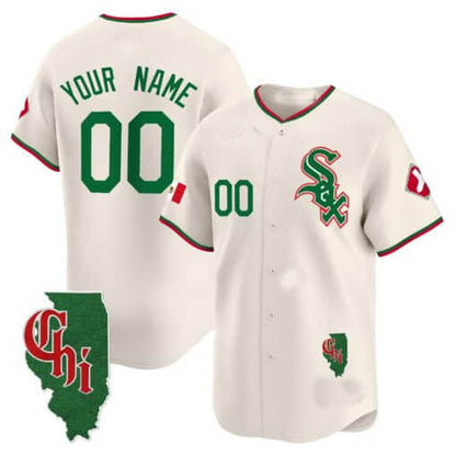 Custom Chicago White Sox Mexico Vapor Premier Limited ¡§C Illinois Patch ¡§C All Stitched Baseball Jersey