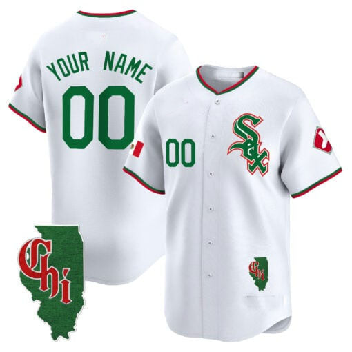 Custom Chicago White Sox Mexico Vapor Premier Limited ¡§C Illinois Patch ¡§C All Stitched Baseball Jersey