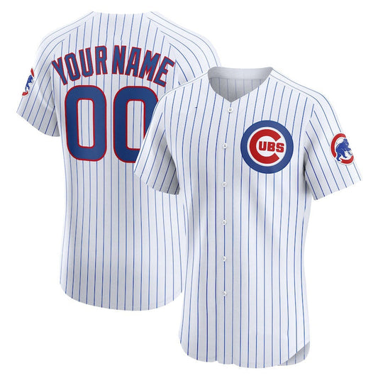 Custom Chicago Cubs Home Elite Jersey ¡§C White Baseball Jerseys
