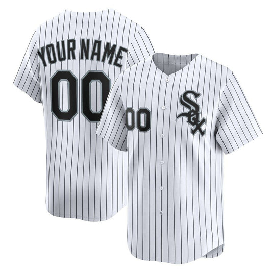 Custom Chicago White Sox Home Limited Jersey ¡§C White Stitched Baseball Jersey