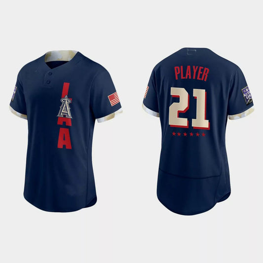 Custom Los Angeles Angels 2021 All-Star Game Authentic Jersey ¡§C Navy Stitched Baseball Jerseys