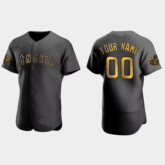 Custom Los Angeles Angels 2022 All-Star Game Authentic Jersey ¡§C Black Stitched Baseball Jerseys